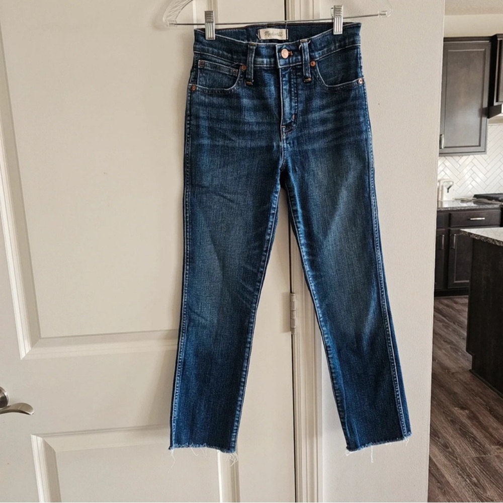 Madewell Straight Leg Jeans in Deep Indigo